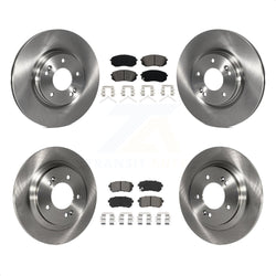 Front Rear Disc Brake Rotors And Semi-Metallic Pads Kit For 2016 Kia Optima LX EX 1.6T With Electric Parking K8S-102947