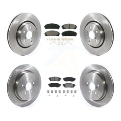 Front Rear Disc Brake Rotors And Semi-Metallic Pads Kit For Lexus RX350 RX450h RX350L RX450hL K8S-102952