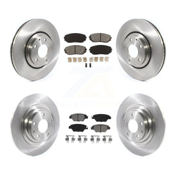 Front Rear Disc Brake Rotors And Semi-Metallic Pads Kit For 2016-2022 Mazda CX-9 K8S-102954