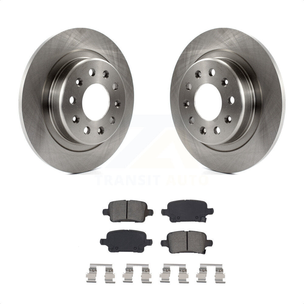 Rear Disc Brake Rotors And Semi-Metallic Pads Kit For Chevrolet Equinox Malibu GMC Terrain Buick LaCrosse Regal TourX K8S-102963 by Transit Auto