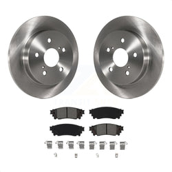 Rear Disc Brake Rotors And Semi-Metallic Pads Kit For Toyota Camry RAV4 Lexus NX200t C-HR NX300 ES350 Avalon NX300h ES300h UX250h UX200 ES250 Venza Corolla Cross K8S-102982
