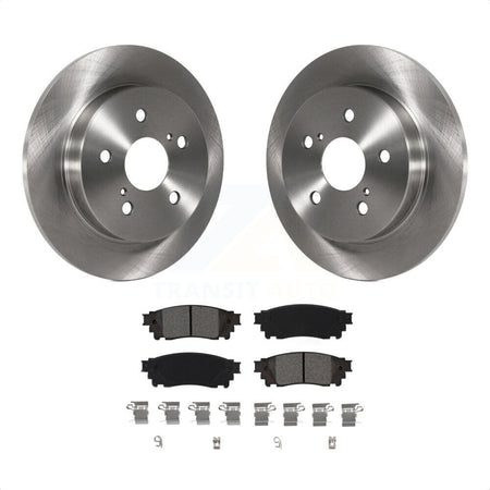 Rear Disc Brake Rotors And Semi-Metallic Pads Kit For Toyota Camry RAV4 Lexus NX200t C-HR NX300 ES350 Avalon NX300h ES300h UX250h UX200 ES250 Venza Corolla Cross K8S-102982 by Transit Auto