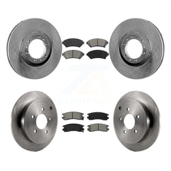 Front Rear Disc Brake Rotors And Semi-Metallic Pads Kit For 2002-2004 Pontiac Montana FWD with rear brakes K8S-102994