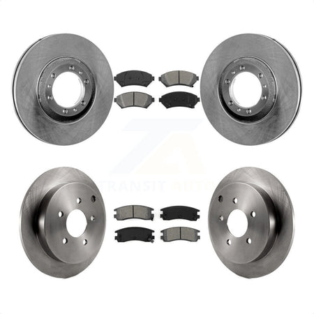 Front Rear Disc Brake Rotors And Semi-Metallic Pads Kit For 2002-2004 Pontiac Montana FWD with rear brakes K8S-102994 by Transit Auto