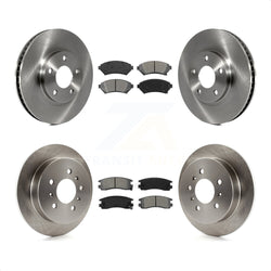 Front Rear Disc Brake Rotors And Semi-Metallic Pads Kit For Chevrolet Impala Monte Carlo Oldsmobile Intrigue K8S-102996