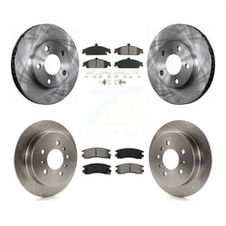 Front Rear Disc Brake Rotors And Semi-Metallic Pads Kit For Pontiac Grand Am Oldsmobile Alero K8S-102997