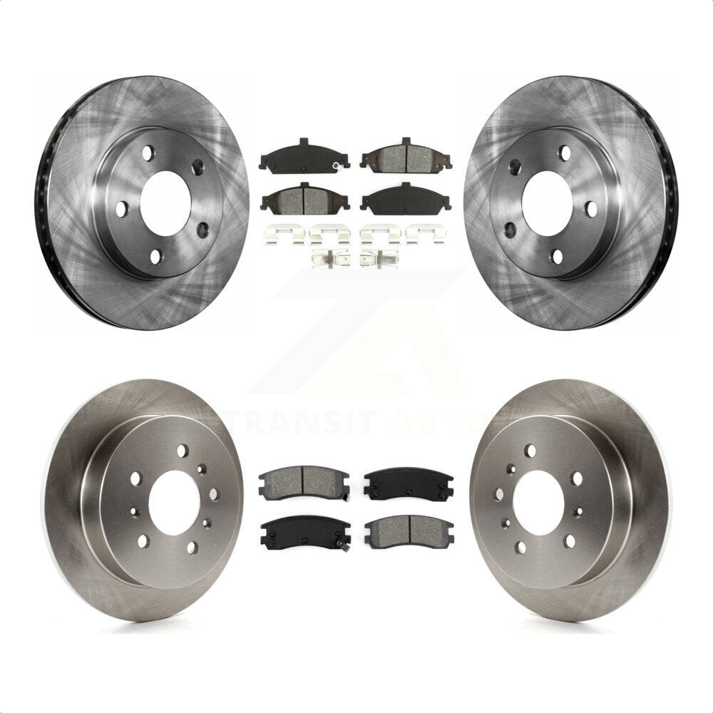 Front Rear Disc Brake Rotors And Semi-Metallic Pads Kit For Pontiac Grand Am Oldsmobile Alero K8S-102997 by Transit Auto