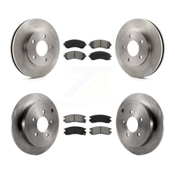 Front Rear Disc Brake Rotors And Semi-Metallic Pads Kit For Buick Rendezvous Pontiac Aztek K8S-102998