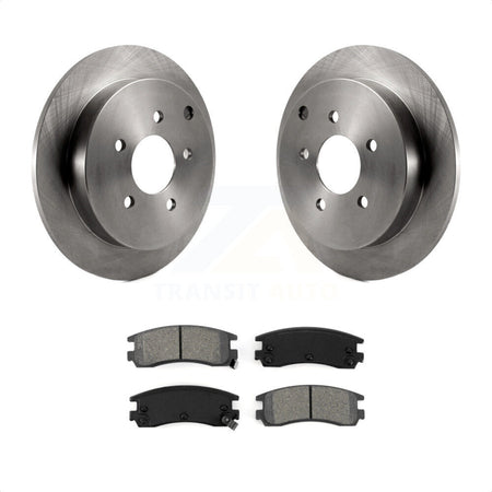 Rear Disc Brake Rotors And Semi-Metallic Pads Kit For Buick Rendezvous Chevrolet Venture Pontiac Montana Aztek Oldsmobile Silhouette K8S-103005 by Transit Auto