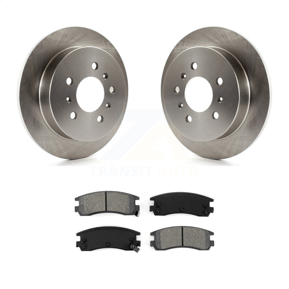 Rear Brake Rotor And Semi-Metallic Pad Kit For Chevrolet Impala Buick Pontiac Century Grand Am Monte Carlo Oldsmobile Prix Venture Alero Regal Intrigue LaCrosse Montana Trans K8S-103007 by Transit Auto