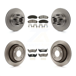 Front Rear Disc Brake Rotors And Semi-Metallic Pads Kit For 2010 Mazda B2300 With 11-1 4" Diameter Rotor K8S-103071