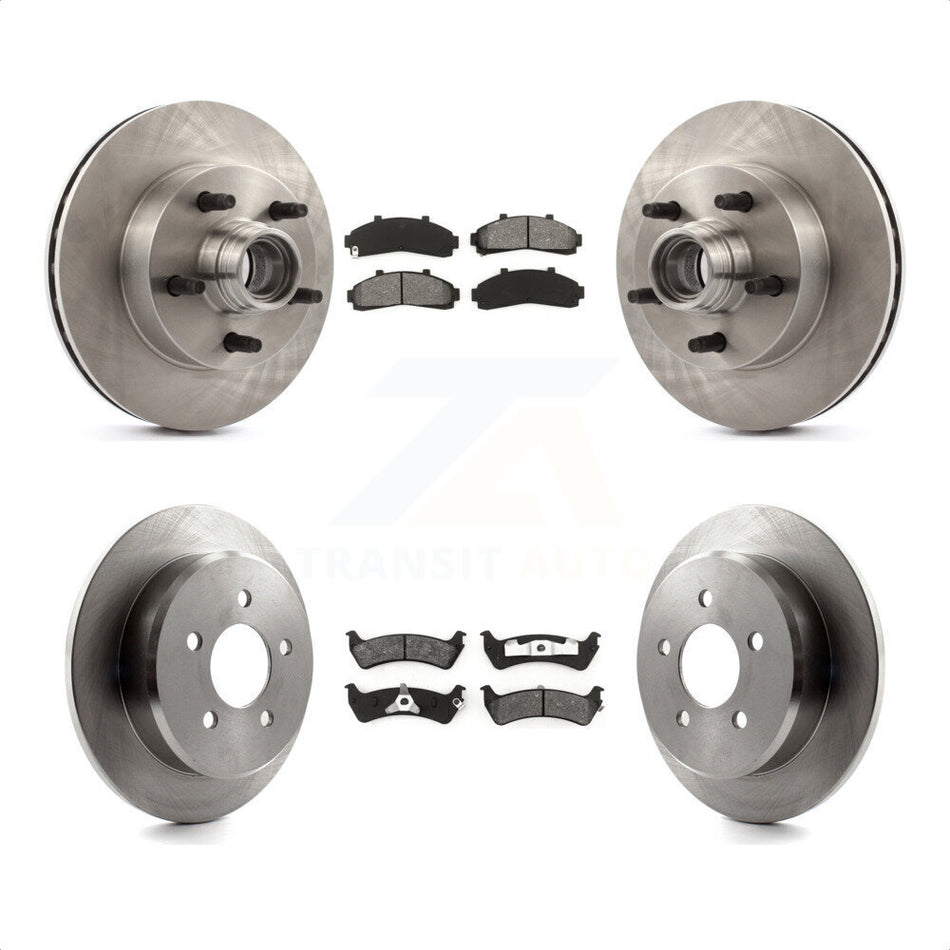 Front Rear Disc Brake Rotors And Semi-Metallic Pads Kit For Ford Ranger With 261mm Diameter Rotor K8S-103075 by Transit Auto