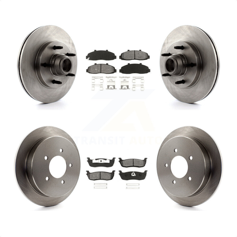 Front Rear Disc Brake Rotors And Semi-Metallic Pads Kit For Ford F-150 K8S-103080 by Transit Auto