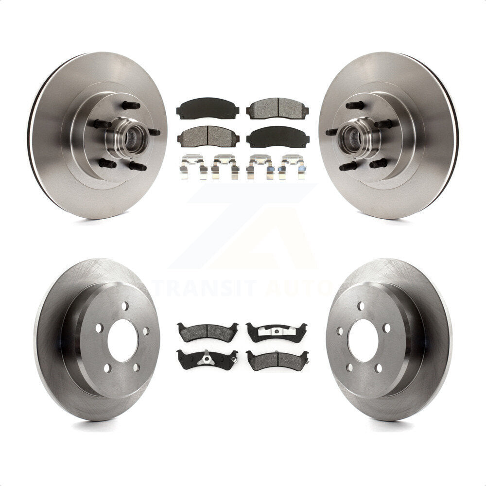 Front Rear Disc Brake Rotors And Semi-Metallic Pads Kit For 2001 Ford Explorer Sport RWD K8S-103085 by Transit Auto