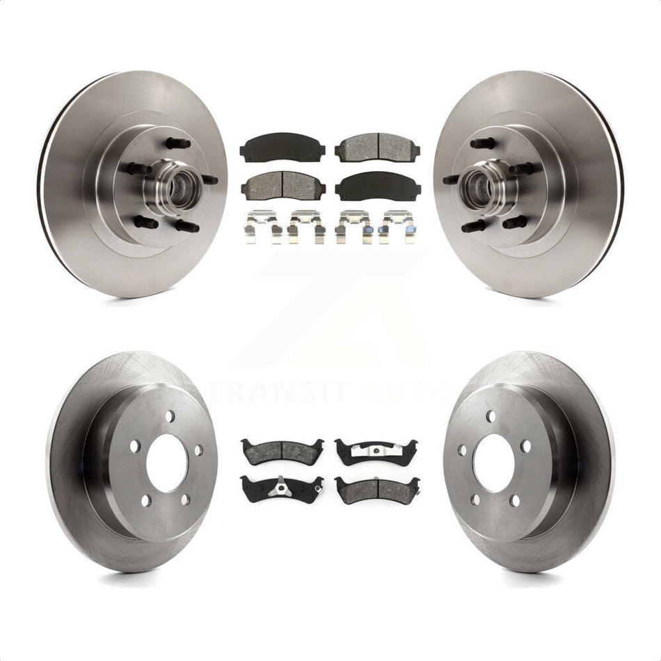 Front Rear Disc Brake Rotors And Semi-Metallic Pads Kit For 2001 Ford Explorer Sport RWD K8S-103085 by Transit Auto