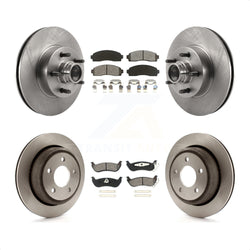 Front Rear Disc Brake Rotors And Semi-Metallic Pads Kit For 2010-2011 Ford Ranger RWD K8S-103105