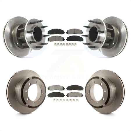 Front Rear Disc Brake Rotors And Semi-Metallic Pads Kit For Ford F-350 Super Duty F-250 With Dual Wheels K8S-103111 by Transit Auto