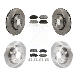 Front Rear Disc Brake Rotors And Semi-Metallic Pads Kit For Acura RLX K8S-103116