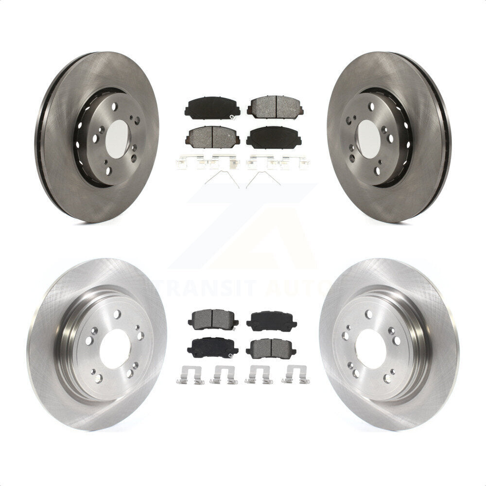 Front Rear Disc Brake Rotors And Semi-Metallic Pads Kit For Acura RLX K8S-103116 by Transit Auto