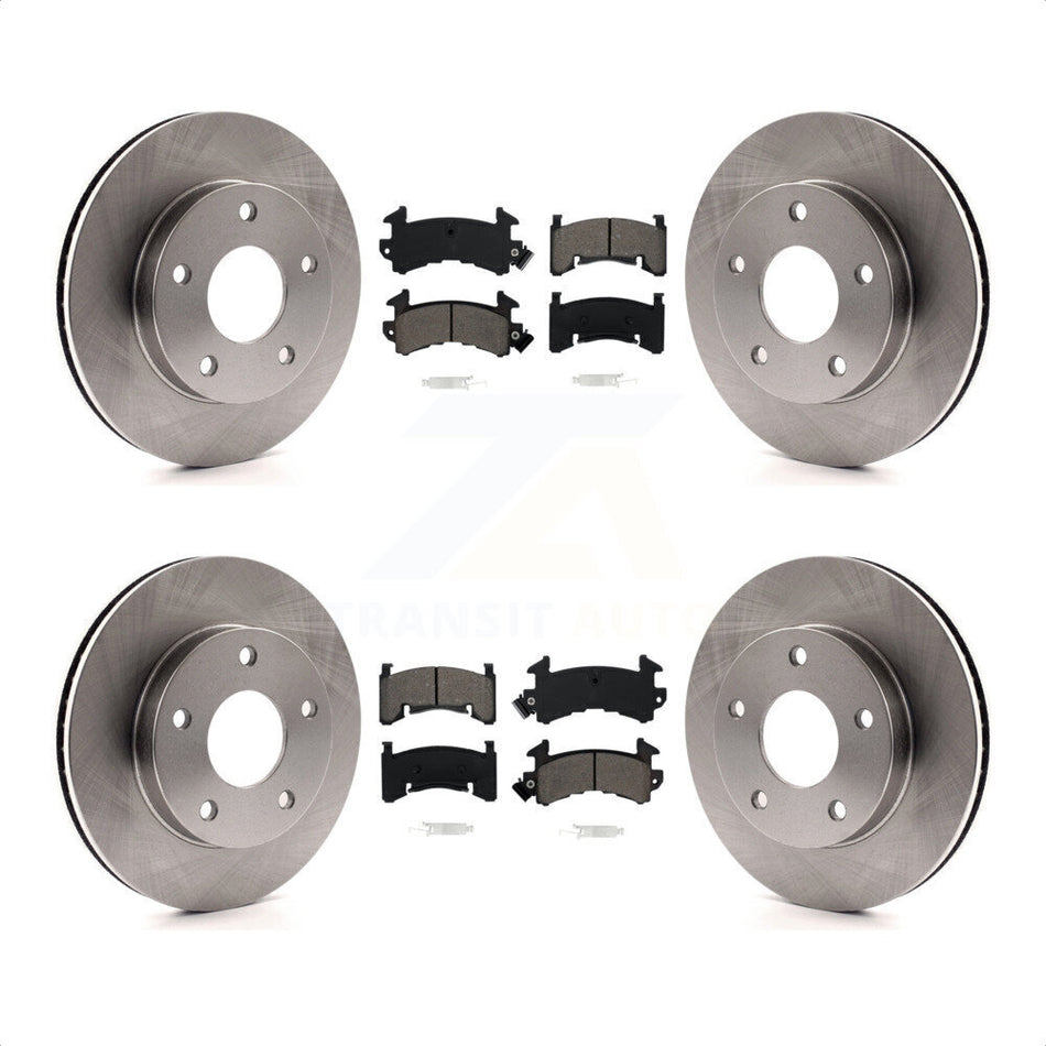 Front Rear Disc Brake Rotors And Semi-Metallic Pads Kit For Cadillac Eldorado Buick Riviera Seville Oldsmobile Toronado K8S-103124 by Transit Auto