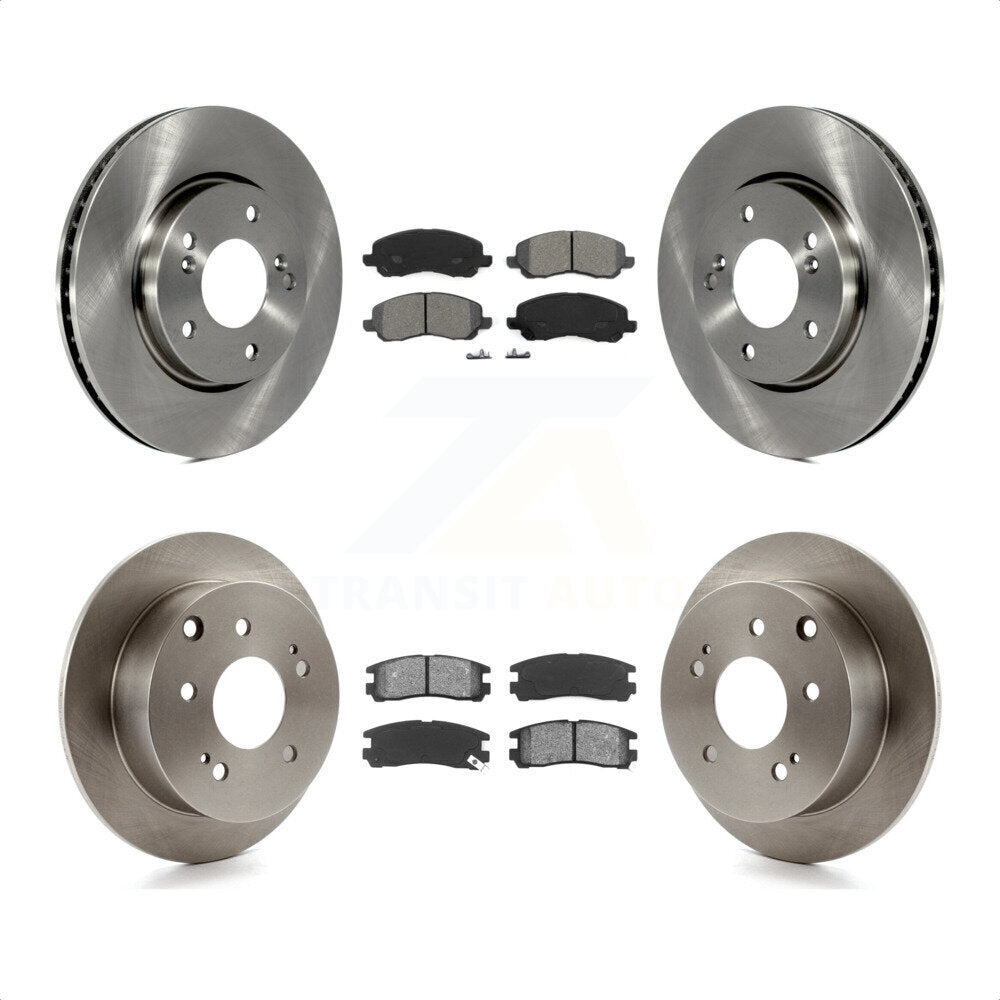 Front Rear Disc Brake Rotors And Semi-Metallic Pads Kit For Mitsubishi Galant K8S-103126 by Transit Auto