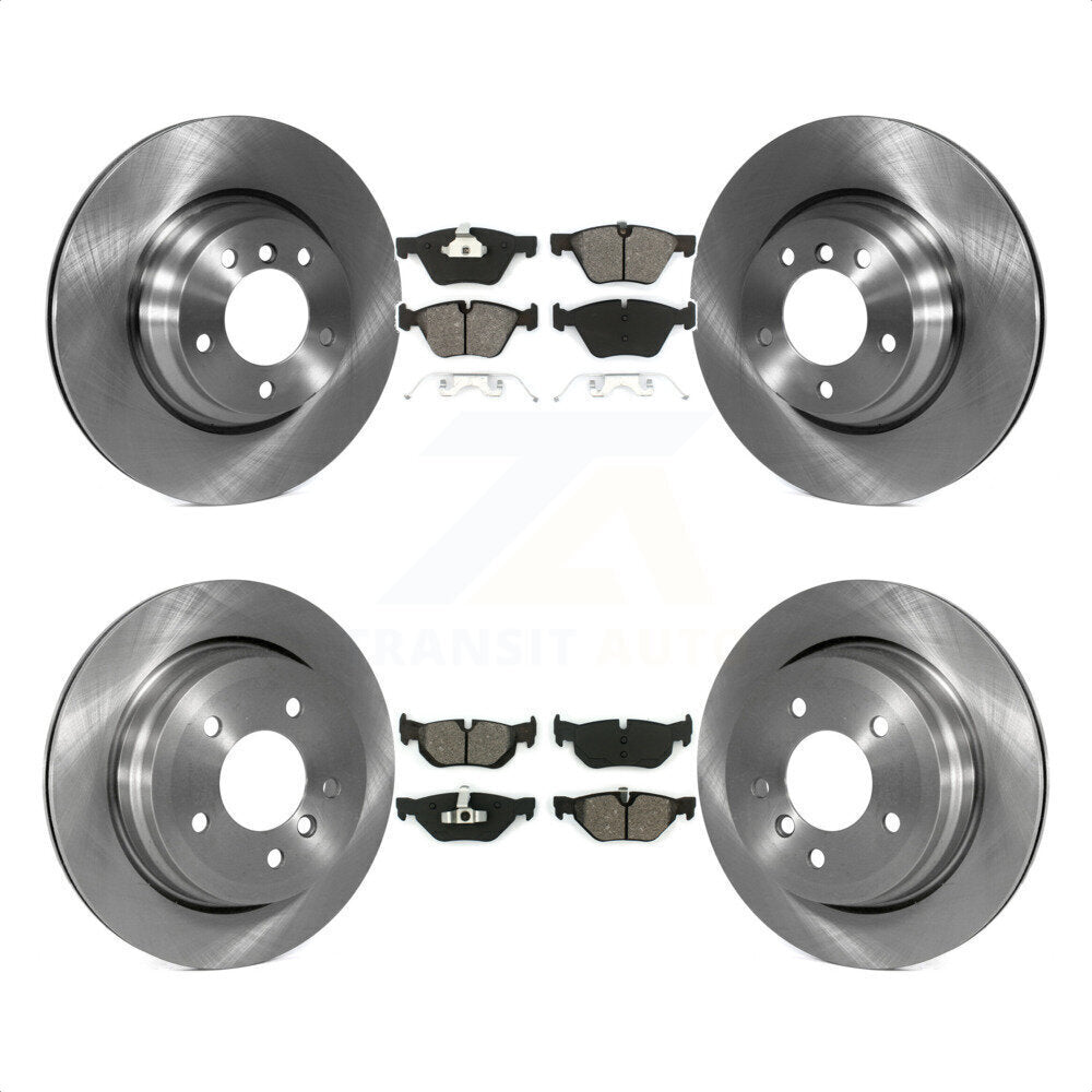 Front Rear Disc Brake Rotors And Semi-Metallic Pads Kit For 2012 BMW X1 xDrive28i With 300mm Diameter Rotor K8S-103130 by Transit Auto