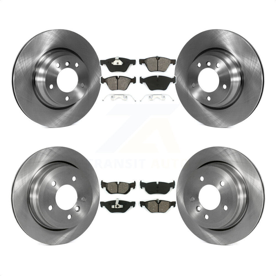 Front Rear Disc Brake Rotors And Semi-Metallic Pads Kit For 2012 BMW X1 xDrive28i With 300mm Diameter Rotor K8S-103130 by Transit Auto