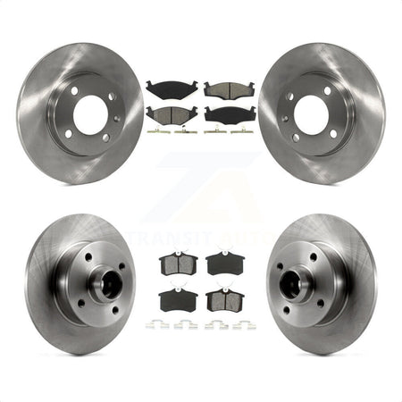 Front Rear Disc Brake Rotors And Semi-Metallic Pads Kit For Volkswagen Golf Scirocco K8S-103157 by Transit Auto