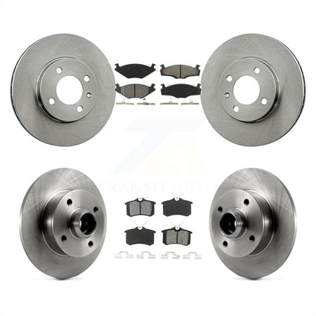 Front Rear Disc Brake Rotors And Semi-Metallic Pads Kit For Volkswagen Scirocco K8S-103158 by Transit Auto