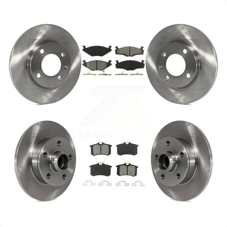 Front Rear Disc Brake Rotors And Semi-Metallic Pads Kit For 1995 Volkswagen Golf 1.8L With 5 Lug Wheels K8S-103159 by Transit Auto