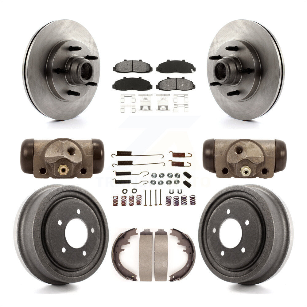 Front Rear Disc Brake Rotors Semi-Metallic Pads And Drum Kit (9Pc) For Ford F-150 K8S-103160 by Transit Auto