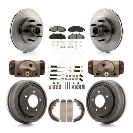 Front Rear Disc Brake Rotors Semi-Metallic Pads And Drum Kit (9Pc) For Ford F-150 K8S-103160 by Transit Auto