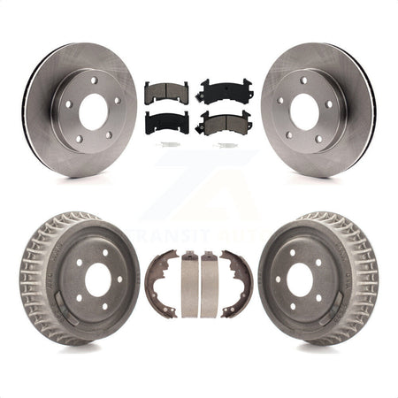 Front Rear Disc Brake Rotors Semi-Metallic Pads And Drum Kit For Chevrolet S10 GMC Sonoma Blazer Jimmy Oldsmobile Bravada Typhoon K8S-103196 by Transit Auto