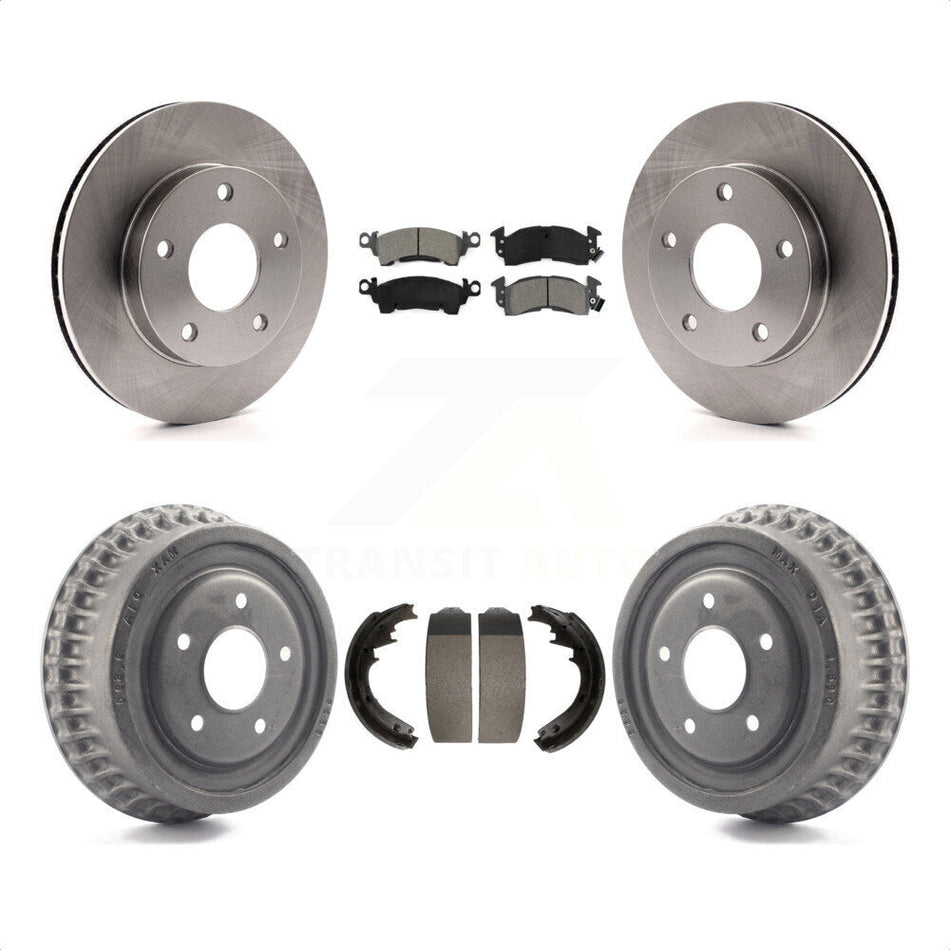 Front Rear Disc Brake Rotors Semi-Metallic Pads And Drum Kit For GMC Jimmy K8S-103197 by Transit Auto