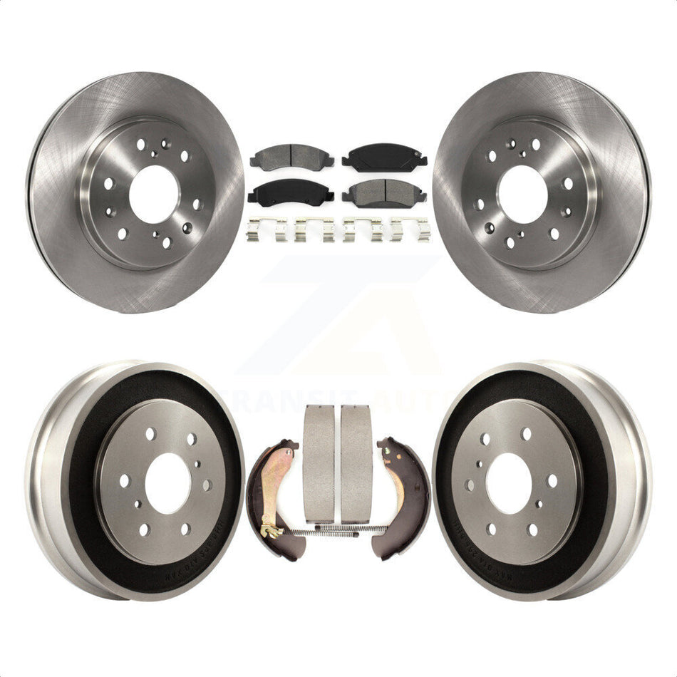 Front Rear Disc Brake Rotors Semi-Metallic Pads And Drum Kit For Chevrolet Silverado 1500 GMC Sierra Classic K8S-103204 by Transit Auto