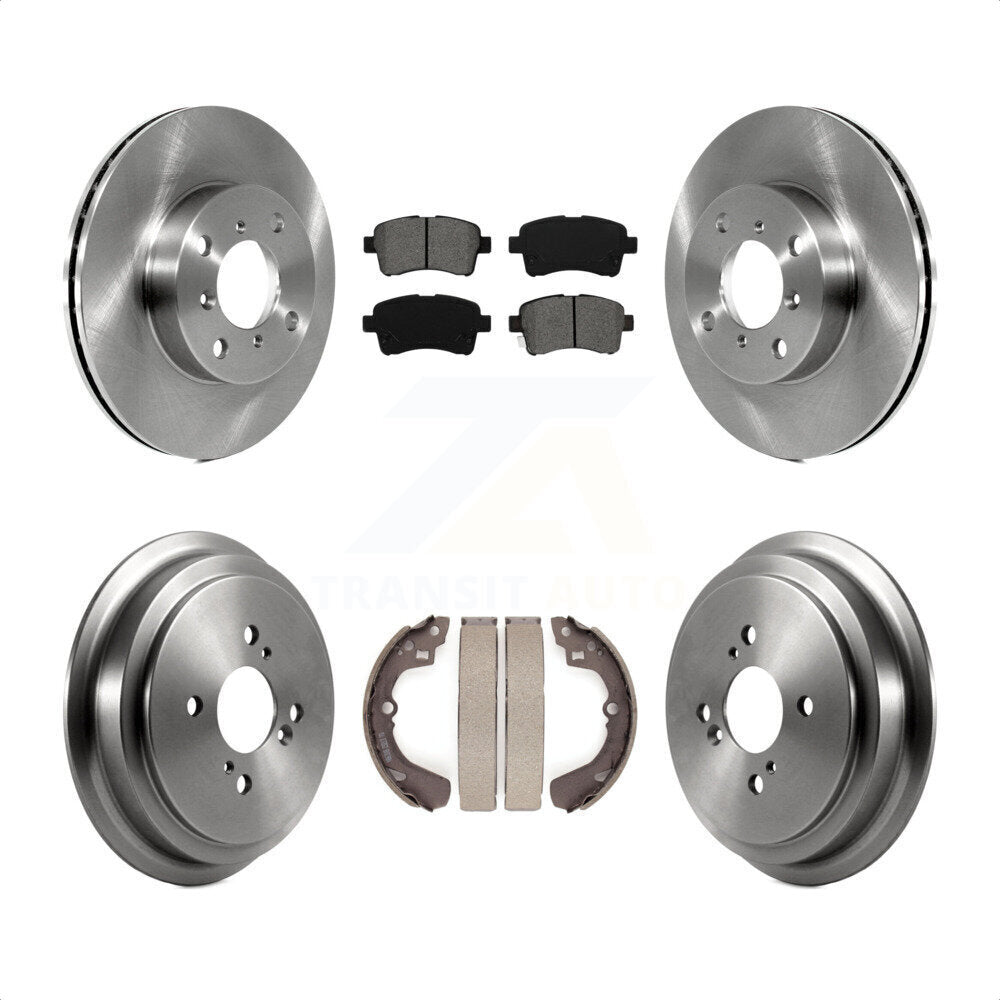 Front Rear Disc Brake Rotors Semi-Metallic Pads And Drum Kit For 2002-2005 Suzuki Aerio K8S-103278 by Transit Auto