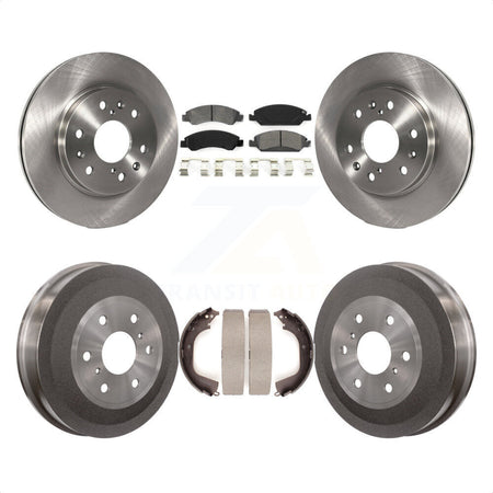 Front Rear Disc Brake Rotors Semi-Metallic Pads And Drum Kit For Chevrolet Silverado 1500 GMC Sierra K8S-103280 by Transit Auto