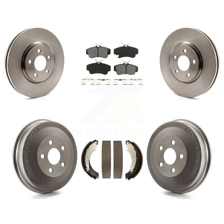 Front Rear Disc Brake Rotors Semi-Metallic Pads And Drum Kit For Chrysler PT Cruiser Turbocharged K8S-103291 by Transit Auto