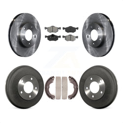 Front Rear Disc Brake Rotors Semi-Metallic Pads And Drum Kit For Ford Escape Mazda Tribute Mercury Mariner K8S-103302