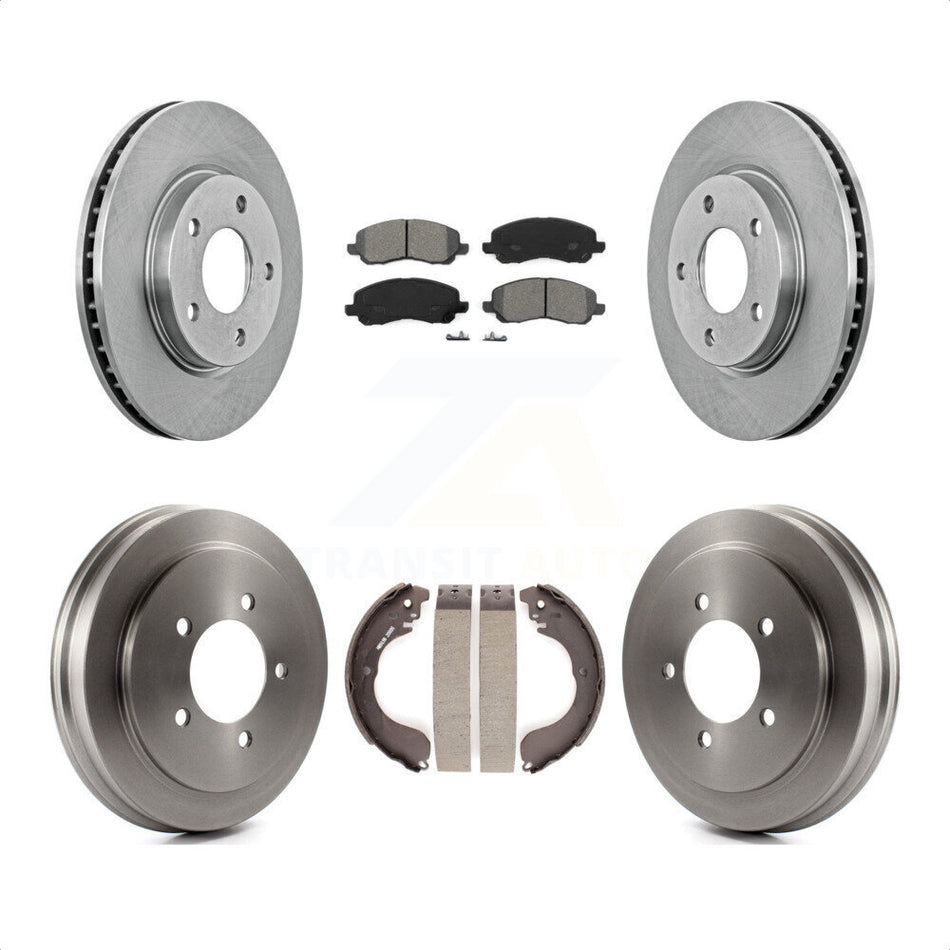 Front Rear Disc Brake Rotors Semi-Metallic Pads And Drum Kit For Dodge Caliber K8S-103311 by Transit Auto