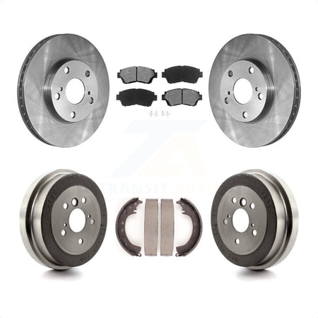 Front Rear Disc Brake Rotors Semi-Metallic Pads And Drum Kit For Toyota Camry K8S-103326 by Transit Auto