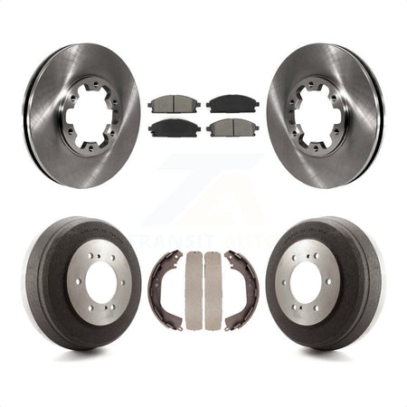 Front Rear Disc Brake Rotors Semi-Metallic Pads And Drum Kit For Nissan Pathfinder INFINITI QX4 K8S-103336 by Transit Auto