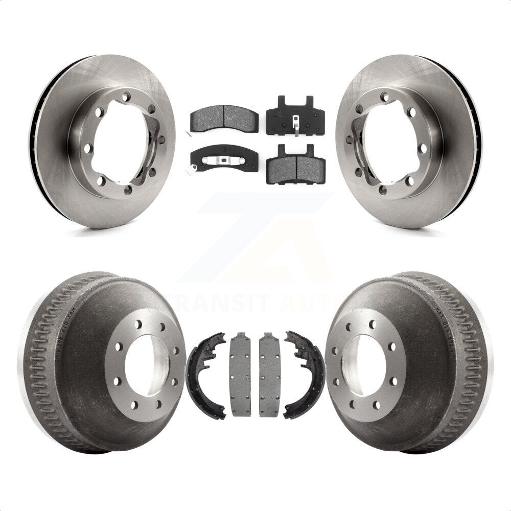 Front Rear Disc Brake Rotors Semi-Metallic Pads And Drum Kit For 1988-1989 K3500 Chevrolet GMC K8S-103346 by Transit Auto