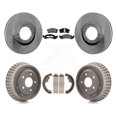 Front Rear Disc Brake Rotors Semi-Metallic Pads And Drum Kit For Chevrolet Camaro Pontiac Firebird K8S-103359 by Transit Auto