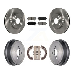 Front Rear Disc Brake Rotors Semi-Metallic Pads And Drum Kit For 1993-1997 Toyota Corolla Geo Prizm K8S-103363