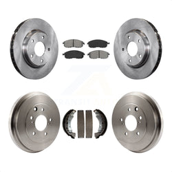 Front Rear Disc Brake Rotors Semi-Metallic Pads And Drum Kit For Nissan Sentra K8S-103365