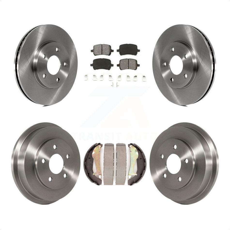 Front Rear Disc Brake Rotors Semi-Metallic Pads And Drum Kit For Chevrolet HHR K8S-103371 by Transit Auto