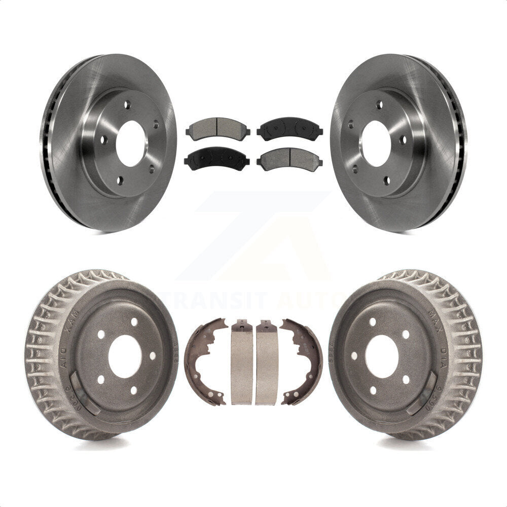 Front Rear Disc Brake Rotors Semi-Metallic Pads And Drum Kit For 1998-2003 Chevrolet S10 4WD K8S-103383 by Transit Auto