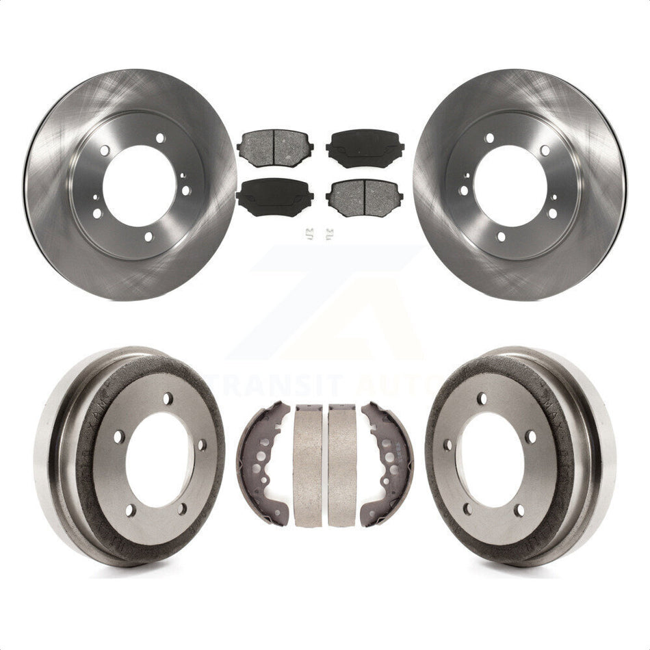 Front Rear Disc Brake Rotors Semi-Metallic Pads And Drum Kit For Suzuki Grand Vitara K8S-103384 by Transit Auto