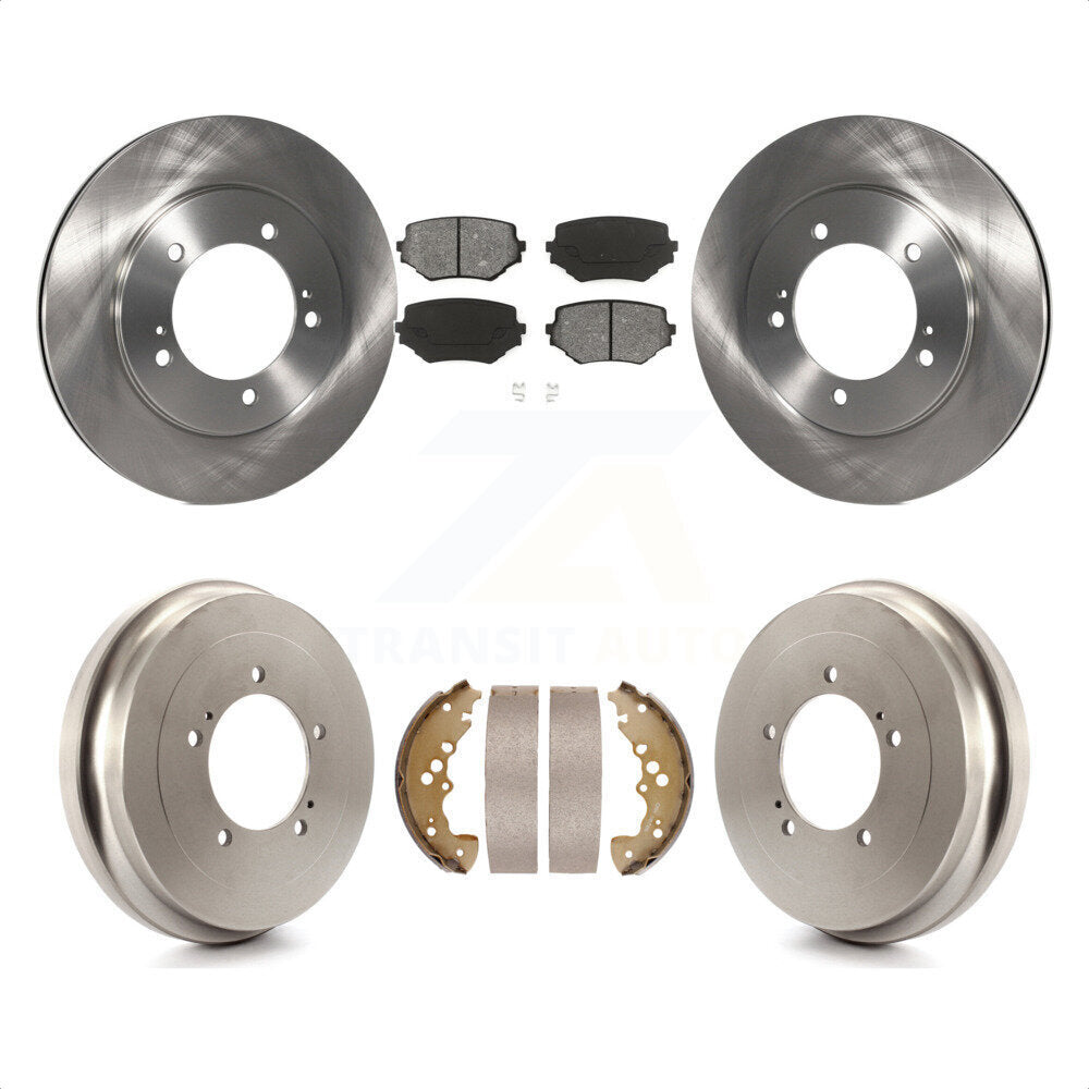 Front Rear Disc Brake Rotors Semi-Metallic Pads And Drum Kit For Suzuki XL-7 Grand Vitara K8S-103386 by Transit Auto